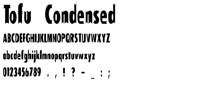 Tofu Condensed font